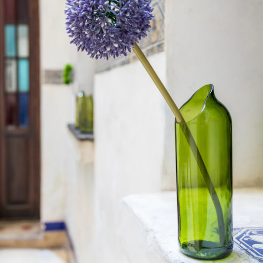 Handgemaakte Kiluba vaas - Gerecycled glas