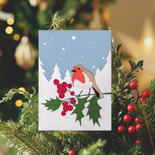 Winter Robin - Kerstkaart