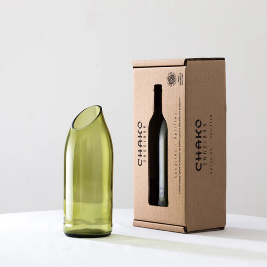 Handgemaakte Kilua vaas - Gerecycled glas