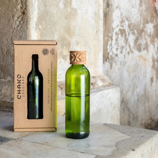 Handgemaakte Kitale glazen karaf - Gerecycled glas