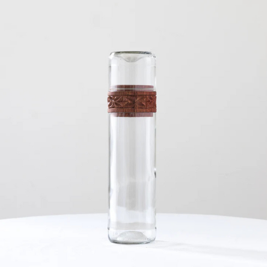 Handgemaakte Vanila Kinjani spaghettipot - Gerecycled glas