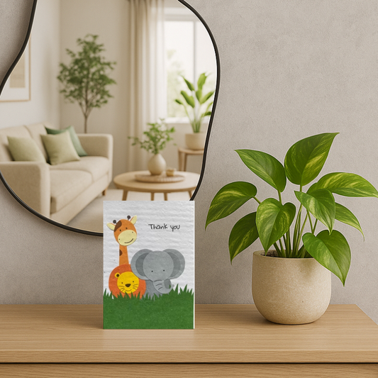Handgemaakte wenskaart - African Thanks
