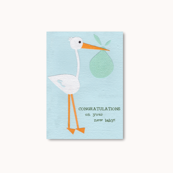 Handmade greeting card - Graceful Stork