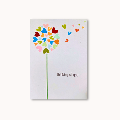 Handgemaakte wenskaart - Dandelion Thoughts