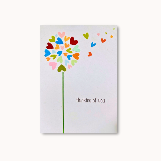 Handgemaakte wenskaart - Dandelion Thoughts