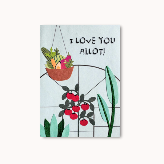 Handgemaakte wenskaart - I Love You Allot