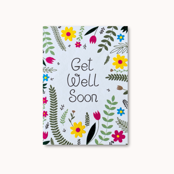 Handmade greeting card - Get Well Soon Flowers