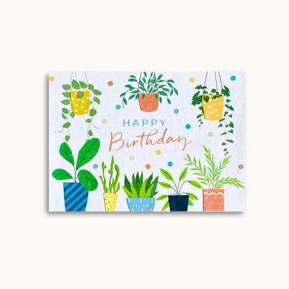 Handgemaakte wenskaart - Plantastic Birthday
