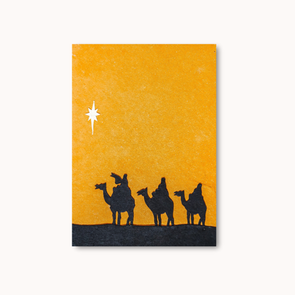 Handgemaakte kerstkaart - Wise Men from the East