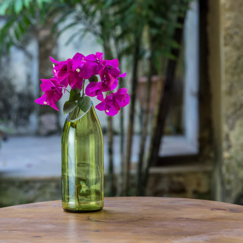 Handgemaakte Kilua vaas - Gerecycled glas