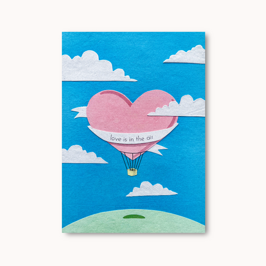 Handgemaakte wenskaart - Love is in the Air