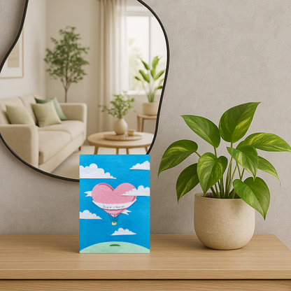 Handgemaakte wenskaart - Love is in the Air