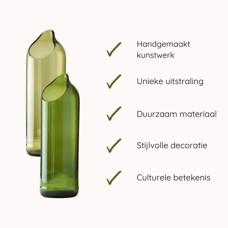Handgemaakte Kiluba vaas - Gerecycled glas