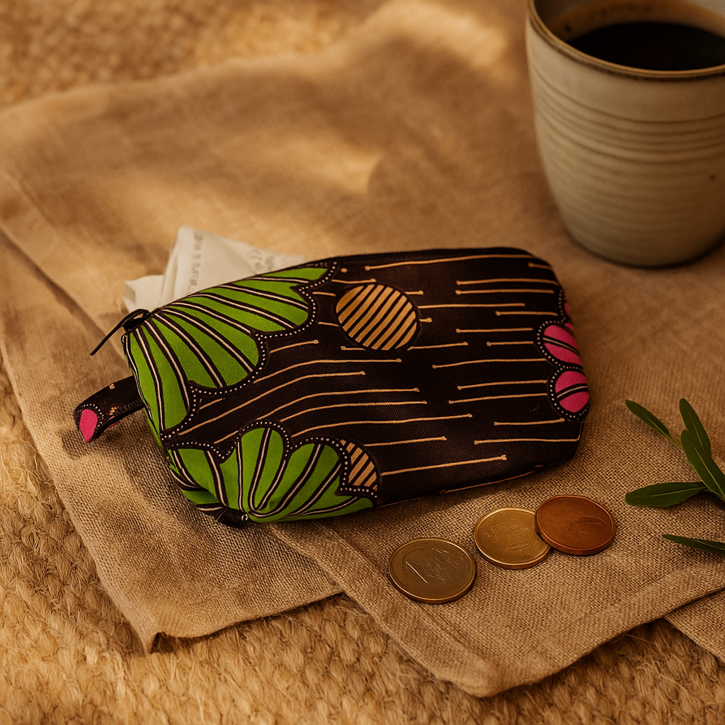 Portemonnee van shweshwe katoen