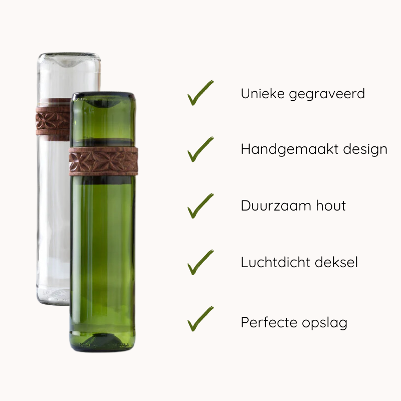 Handgemaakte Vanila Kinjani spaghettipot - Gerecycled glas