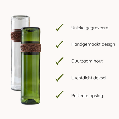 Handgemaakte Vanila Kinjani spaghettipot - Gerecycled glas