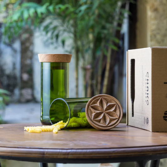 Hiliki Voorraadpot | set van 2 - Gerecycled glas