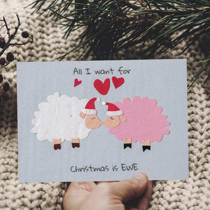 Christmas Ewes - Kerstkaart