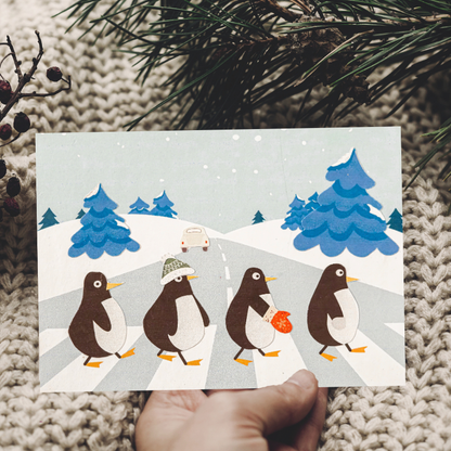 Penguins and Beetles - Kerstkaart