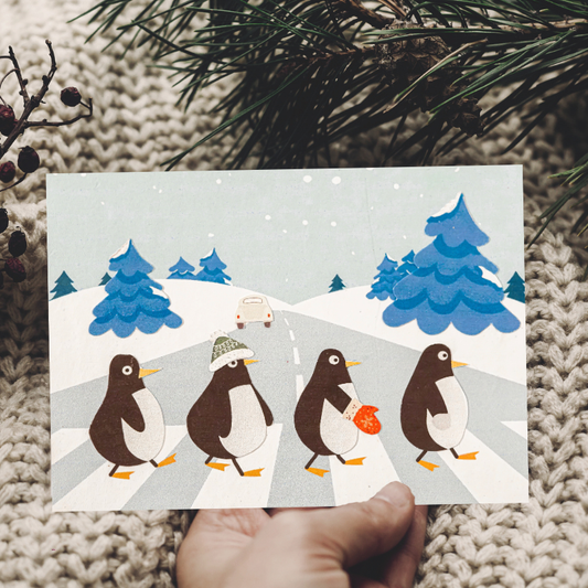 Penguins and Beetles - Kerstkaart