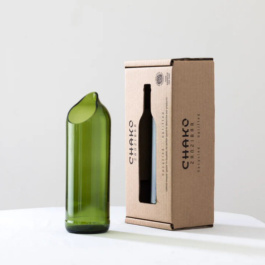 Handgemaakte Kiluba vaas - Gerecycled glas