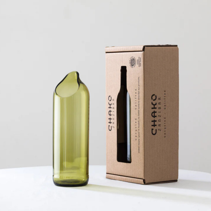 Handgemaakte Kiluba vaas - Gerecycled glas