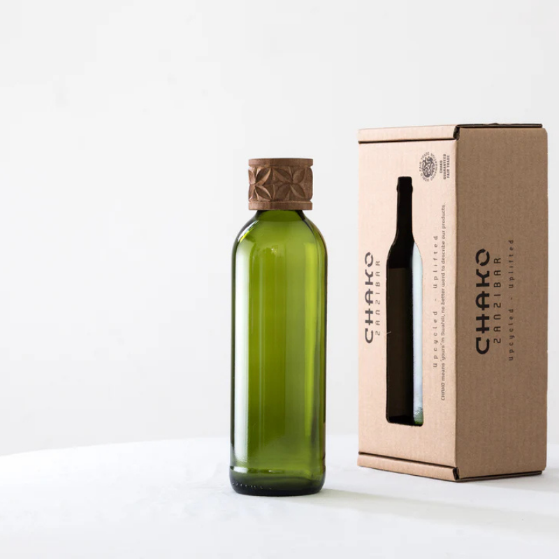 Handgemaakte Kitale glazen karaf - Gerecycled glas