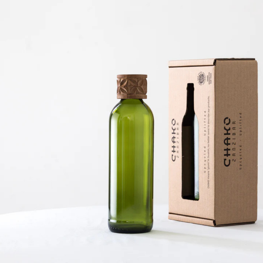 Handgemaakte Kitale glazen karaf - Gerecycled glas