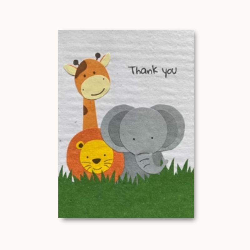 Handgemaakte wenskaart - African Thanks