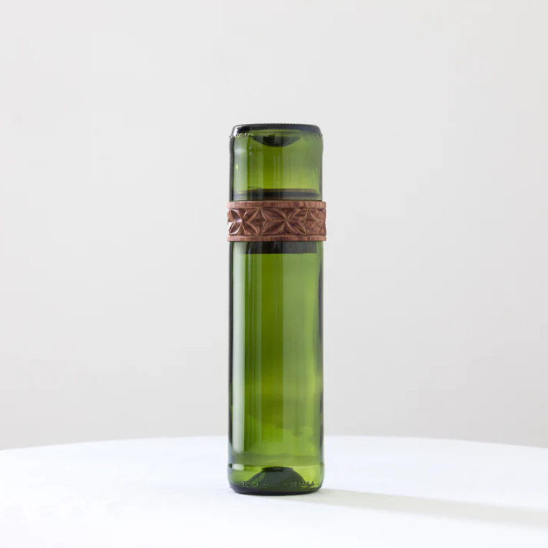 Handgemaakte Vanila Kinjani spaghettipot - Gerecycled glas