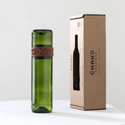 Handgemaakte Vanila Kinjani spaghettipot - Gerecycled glas