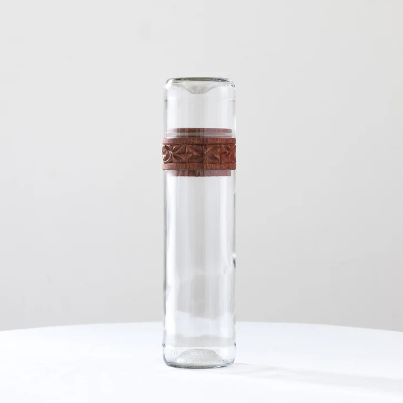 Handgemaakte Vanila Kinjani spaghettipot - Gerecycled glas