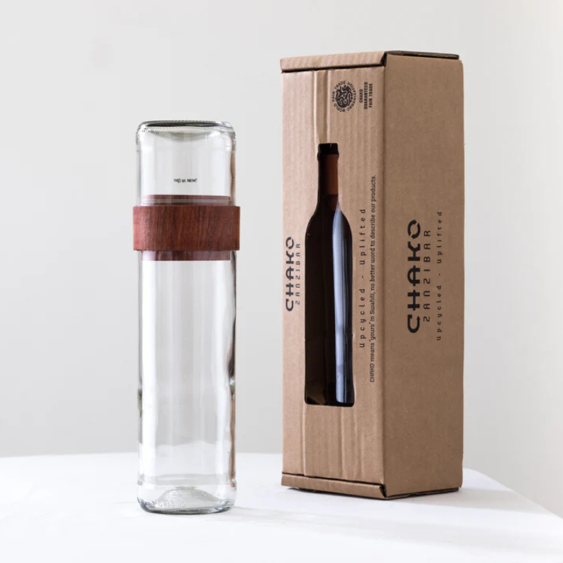 Handgemaakte Vanila spaghettipot - Gerecycled glas