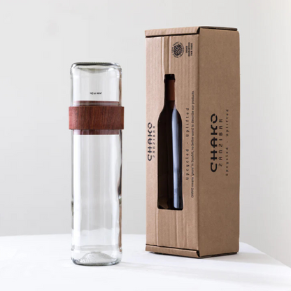 Handgemaakte Vanila spaghettipot - Gerecycled glas