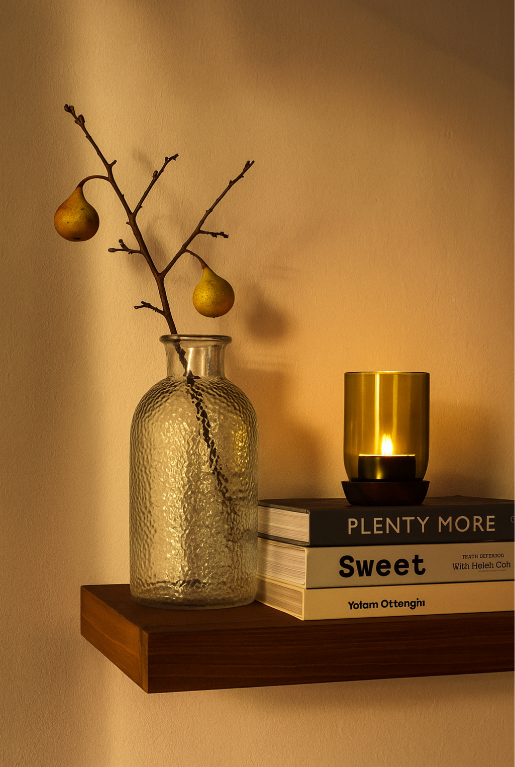 Handgemaakte Taa tall theelichthouder - Gerecycled glas