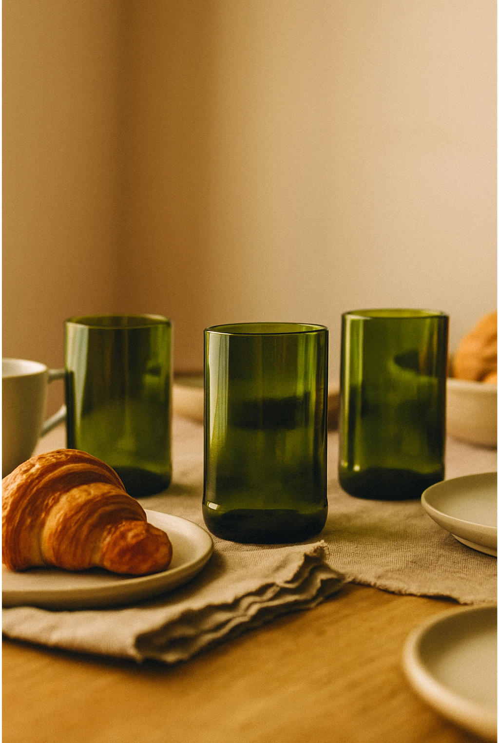 Handgemaakte Dafu tall drinkglazen | set van 3 - Gerecycled glas