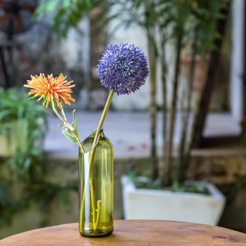 Handgemaakte Kiluba vaas - Gerecycled glas