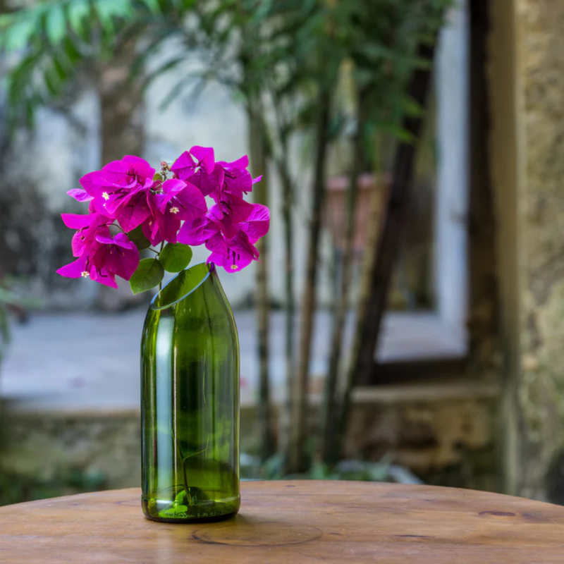 Handgemaakte Kilua vaas - Gerecycled glas